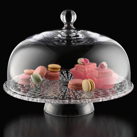 Nachtmann Bossa Nova Cake Plate with Dome