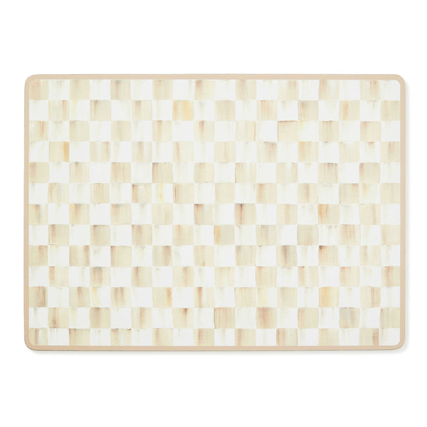 MacKenzie-Childs Mocha Check Cork Back Placemats, Set of 4 – Cook