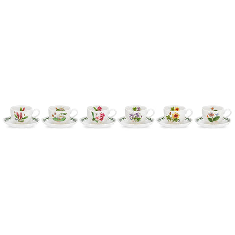 Portmeirion Exotic Botanic Garden Teacup & Saucer, Set of 6