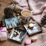 Portmeirion Sara Miller Frosted Pines Square Dishes, Set of 3 - Cook N Dine