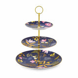 Portmeirion Sara Miller Orchard Tier Cake Stand - Navy - Cook N Dine