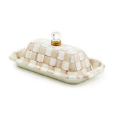 MacKenzie-Childs Mocha Check Butter Box - Cook N Dine