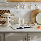 MacKenzie-Childs Mocha Check Large Salt & Pepper Shakers - Cook N Dine