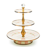 MacKenzie-Childs Rosy Check Three Tier Sweet Stand - Cook N Dine