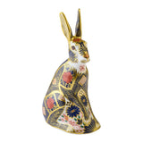 Royal Crown Derby Old Imari Solid Gold Band Hare Paperweight - Cook N Dine