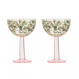 Cath Kidston Dolly Rose Champagne Coupes, Set of 2 - Cook N Dine