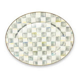 MacKenzie-Childs Sterling Check Enamel Oval Platter Large - Cook N Dine