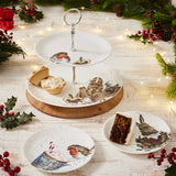 Royal Worcester Wrendale Designs 2 Tiered Cake Stand (Robin & Bunny) - Cook N Dine