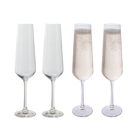 Dartington Cheers! Optic Flute, Set of 4