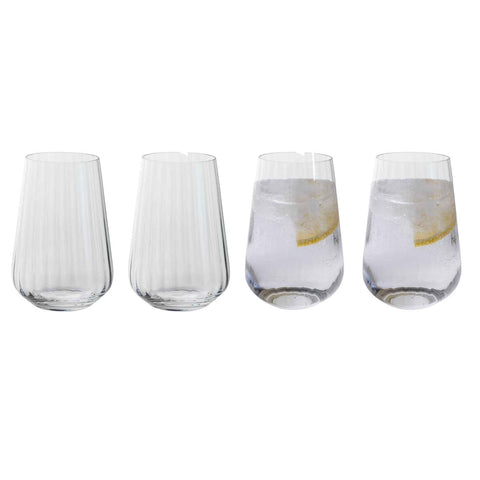 Dartington Cheers! Optic Tall Tumbler, Set of 4
