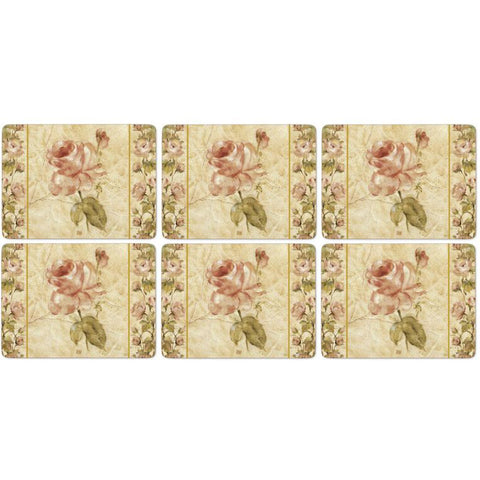 Pimpernel Antique Rose Linen Placemats Set of 6