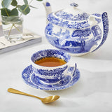 Spode Blue Italian Tea Cup & Saucer - Cook N Dine