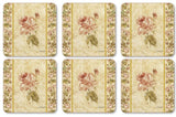 Pimpernel Antique Rose Linen Coasters Set of 6 - Cook N Dine