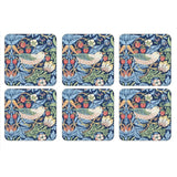 Pimpernel for Spode Morris & Co Strawberry Thief Blue Coasters, Set of 6 - Cook N Dine