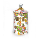 MacKenzie-Childs Flower Market Large Canister - White - Cook N Dine