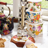 MacKenzie-Childs Flower Market Wood Paper Towel Holder - White - Cook N Dine