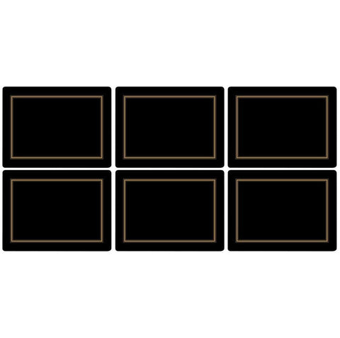 Pimpernel Classic Black Placemats Set of 6