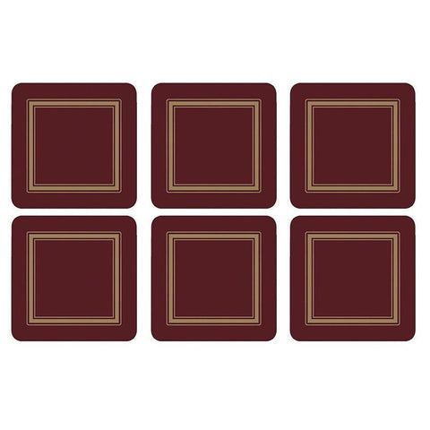 Pimpernel Classic Burgundy Coasters Set of 6