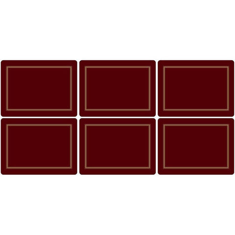 Pimpernel Classic Burgundy Placemats Set of 6