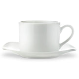Royal Worcester Classic White Tea Cup & Sqaure Saucer Set of 4 - Cook N Dine