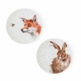 Royal Worcester Wrendale Designs Coupe Plates (Fox and Hare) Set of 2 - Cook N Dine