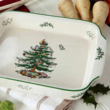 Spode Christmas Tree Rectangular Handled Dish - Cook N Dine