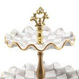 MacKenzie-Childs Sterling Check Three Tier Sweet Stand - Cook N Dine