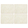 MacKenzie-Childs Mocha Check Cork Back Placemats, Set of 4