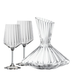 Spiegelau Lifestyle Decanter Set of 3 - 2 Red Wine Glasses, 1 Decanter 0.75 l