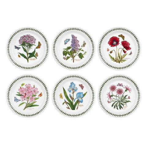 Portmeirion Botanic Garden Plate (Drum Shape) 21.5cm Set of 6
