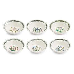 Portmeirion Botanic Garden Oatmeal/Soup Bowls ((Drum Shape) 16.5cm Set of 6