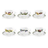Portmeirion Botanic Garden Espresso Cup and Saucer Set of 6 - Cook N Dine
