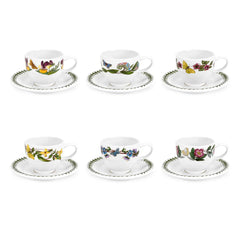 Portmeirion Botanic Garden Espresso Cup and Saucer Set of 6