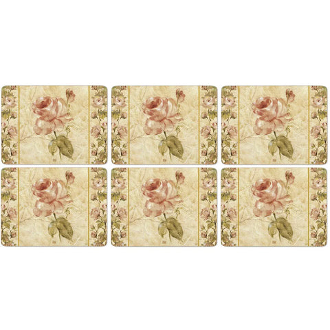 Pimpernel Antique Rose Linen Placemats Set of 6
