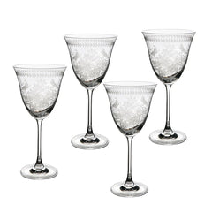 Portmeirion Botanic Garden Crystal Wine Glass Set of 4