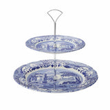 Spode Blue Italian 2-Tier Cake Stand - Cook N Dine