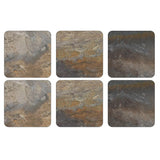 Pimpernel Earth Slate Coasters Set of 6