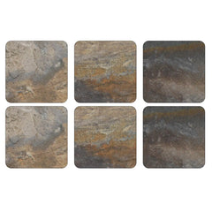 Pimpernel Earth Slate Coasters Set of 6