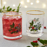 Portmeirion The Holly and the Ivy Old Fashioned Tumbler Glasses, Set of 4