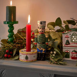 Spode Christmas Tree Nutcracker Candle Holder, Green