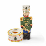 Spode Christmas Tree Nutcracker Candle Holder, Green