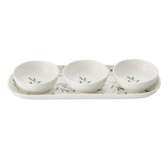 Sophie Conran for Portmeirion Mistletoe 3 Bowl & Tray Set