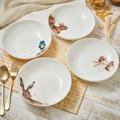Royal Worcester Wrendale Designs Set of 4 Pasta Bowls, Assorted