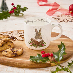 Royal Worcester Wrendale Designs Merry Little Christmas Bunny Mug