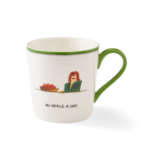 Spode Kit Kemp Doodle Apple a Day Mug