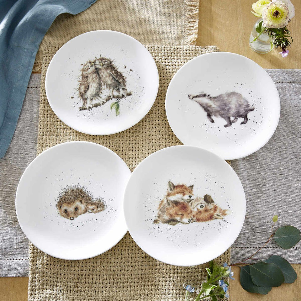 Royal Worcester Wrendale Designs Coupe Side Plates 21cm - Badger