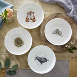 Royal Worcester Wrendale Designs Set of 4 Cereal Bowls - Badger, Hedgehog, Fox, Owl - Cook N Dine