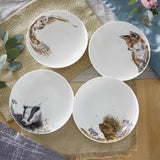 Royal Worcester Wrendale Designs Set of 4 Pasta Bowls - Badger, Hedgehog, Fox, Owl - Cook N Dine