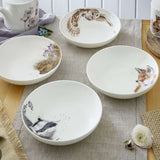 Royal Worcester Wrendale Designs Set of 4 Pasta Bowls - Badger, Hedgehog, Fox, Owl - Cook N Dine