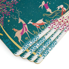 Portmeirion Sara Miller Woodland Tales Deer & Robin Placemats, Set of 4